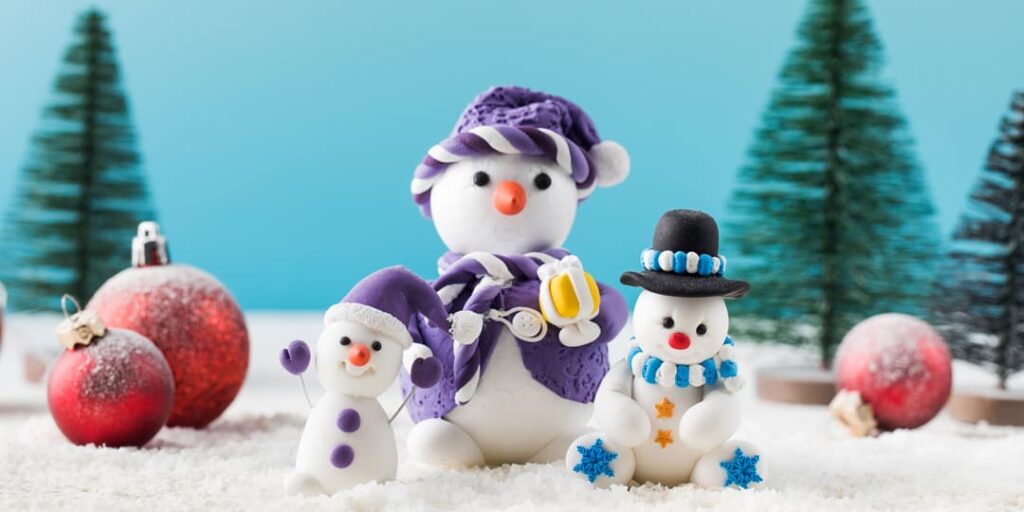 可愛らしいスノーマンたち